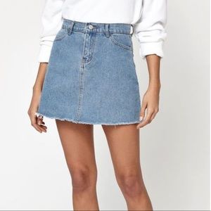 John Galt/ Brandy Melville Frayed Jean Skirt
